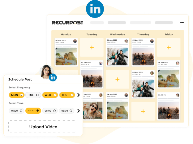 LinkedIn post scheduler with recurring updates