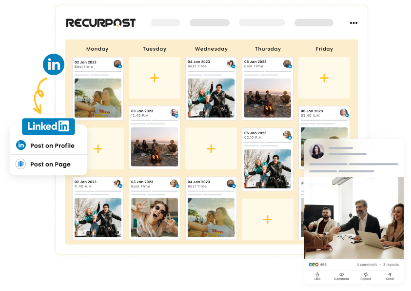 schedule LinkedIn posts effortlessly